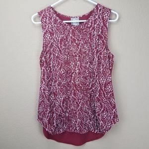 Anthropologie: new w/tag cranberry cream tank ✨